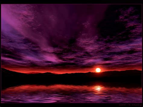 Beautiful Purple Sunset Wallpaper 1024x768 26885