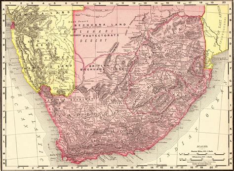 1909 Antique South Africa Map Vintage Map Of South Africa Gallery Wall