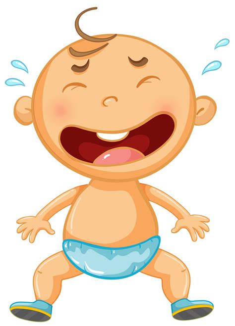 Little Baby Crying On White Background 374261 Vector Art At Vecteezy