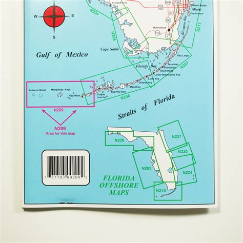 N209 Lower Keys Top Spot Fishing Maps Free Shipping All About