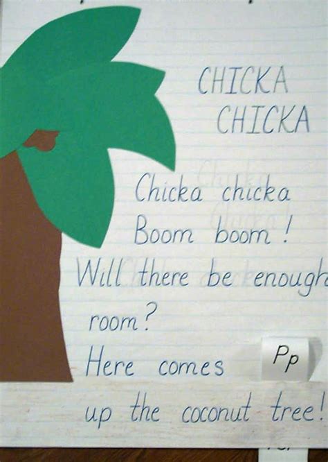 Make a chicka chicka boom boom bottle.put letter glitter and other confetti inside the bottle and fill with water. The Kindergarten Smorgasboard: Chicka Chicka Boom Boom!