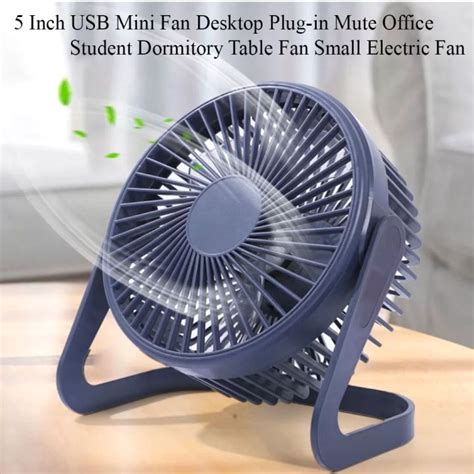 Htf Usb Fan 5 Inch Mini Silent Desk Fan Desktop Student Dormitory Small