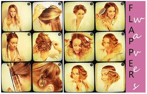 Retro Hairstyle Tutorials You Have To Try Pin Curls Flapper Hairstyle