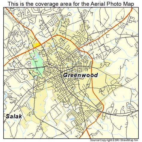 Aerial Photography Map Of Greenwood Sc South Carolina