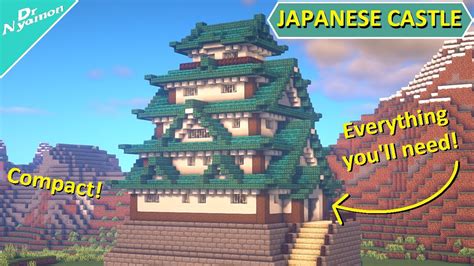 How To Build Compact Japanese Castle Ultimate Base Minecraft Tutorial