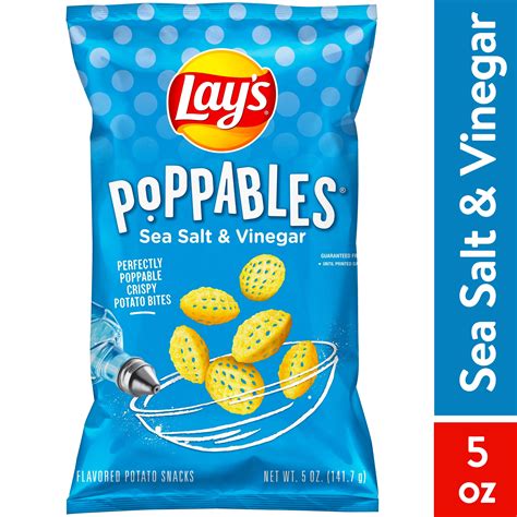 Lay's Poppables Potato Snacks Sea Salt & Vinegar Flavored 5 Oz