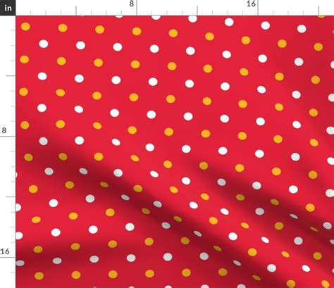 Red And Yellow Polka Dot 3 Fabric Spoonflower