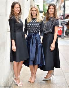 Donna Air Is Glamorous In Blue Jumper And Skirt At Beulah Lunch Daily Mail Online