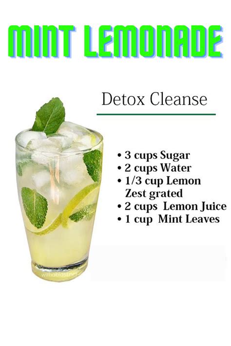 Mint Lemonade Detox Cleanse In 2021 Mint Lemonade Lemonade Detox