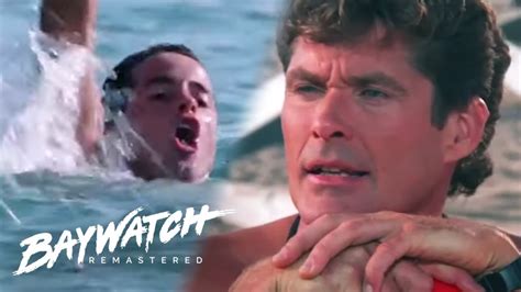 Mitch Dives In To Save A Man In Danger Baywatch Remastered Youtube