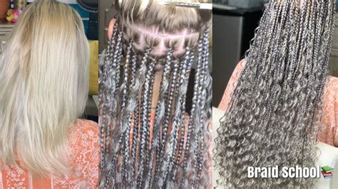 how to braid fine straight hair grey knotless goddess braids braid school ep 34 youtube