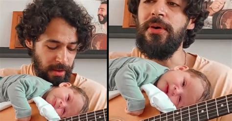 Father Sings A Lullaby For Baby