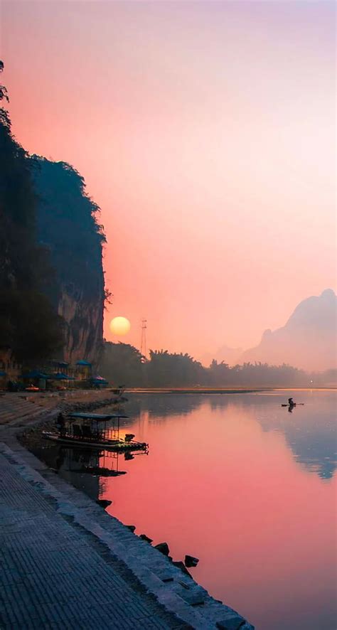 The Iphone Morning Fishing At Li River Hd Phone Wallpaper Pxfuel