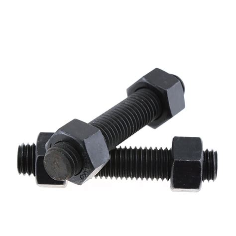 Carbon Steel Stud Bolts With Heavy Hex Nuts Astm A Gr B Threaded For Industrial At Rs