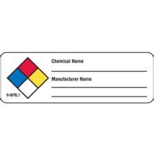 Nfpa Write On Chemical Name Labels Labelmaster