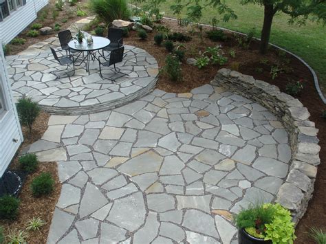 Flagstone Patio With Also Installing Flagstone Steps With Also