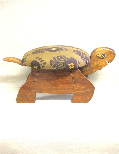 Footstool Turtle Stool Handmade Seating Wooden Stool