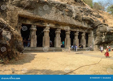 Unesco Hindu Temple Elephanta Island Caves Near Mumbai Bombay