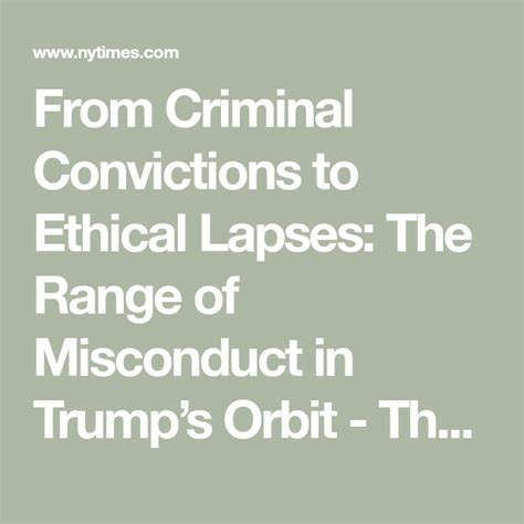 From Criminal Convictions To Ethical Lapses The Range Of Misconduct In
