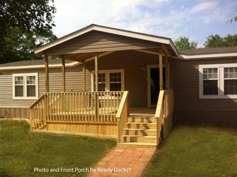 Affordable And Attractive Gable Style Front Porch With Porch Skirting