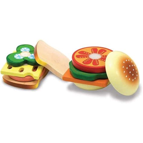 Melissa And Doug Sandwich Making Set Wooden Play Food 10513 Toys