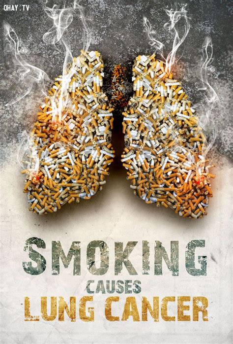 30 poster cực sáng tạo về tác hại của thuốc lá Yến Nhi