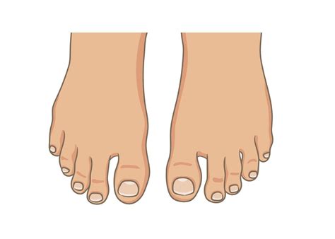 Female Or Male Foot Sole Barefoot Top View Toenails With Pedicure