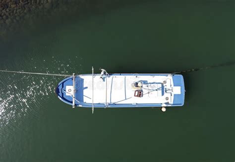 Aerial View Of Fishing Boat Stock Photo Image Of Japanese Marina