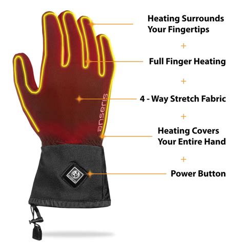 Heated Glove Liner Rechargeable Battery Powered Electric Hand Warmer