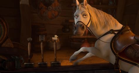 Maximus The Horse At The Bar In Disneys Movie Tangled Desktop Wallpaper