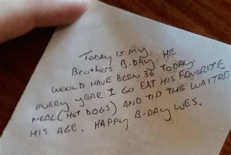 Waitress Receives A Note That Brought Tears To Her Eyes Good News Network