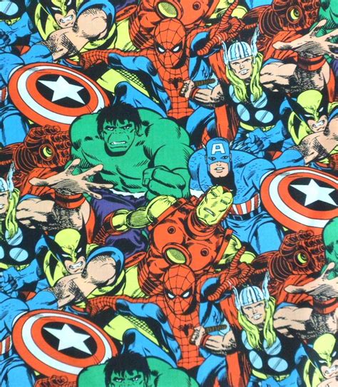 Reserved For Tess 3 Yards Superhero Fabric Marvel Comics