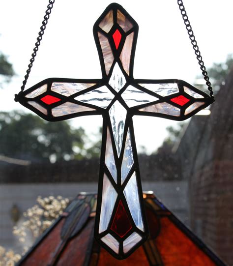 The Stained Glass Cross Stain Glass Cross Stained Glass Suncatchers Stained Glass Designs