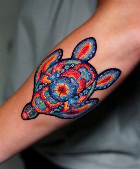 Huichol Embroidery Turtle Tattoo Inkstylemag