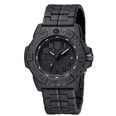 luminox navy seal blackout xs 3502 bo l mens watch 45mm military dive watch in black date