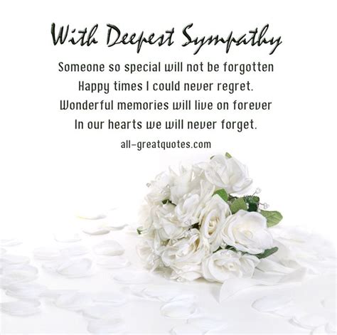 Condolence Messages Deepest Sympathy Sympathy Card Messages
