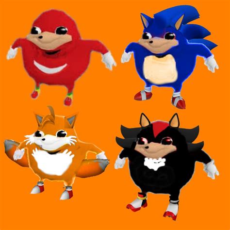 Ugandan Knuckles Sonic Tails And Shadow Ugandan Knuckles Sonic