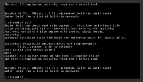 How To Fix Busybox Initramfs Error On Ubuntu Greencloud Documentation