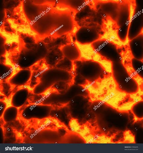 Background Of Fire Or Lava With Black Spots And Red And Orange Hot Lava