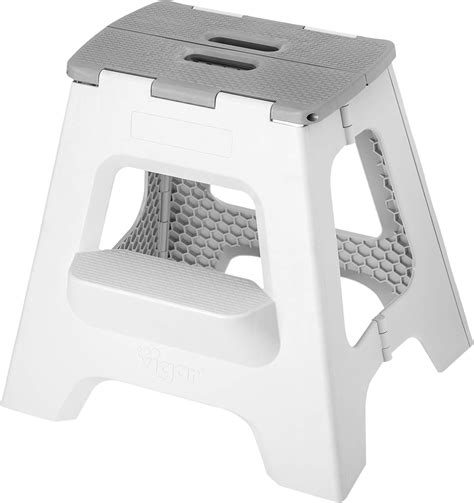 Vigar Compact Foldable 2 Step Stool 16 Inches Lightweight 330 Pound