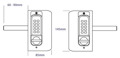 Bl3030 Mini Gate Lock With Back To Back Keypads And Concealed Code Change
