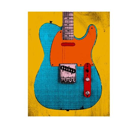 Fender Telecaster Pop Art Guitar Art Print Music T Rock N Roll Art