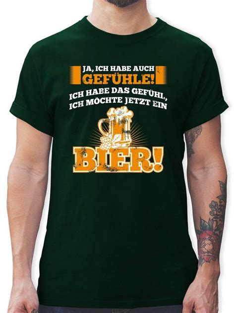 Shirtracer T Shirt Ja Ich Habe Auch Gefühle Bier Herren Premium T