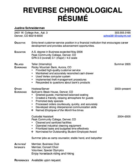 42 Meaning Reverse Chronological Order Resume For Your Needs