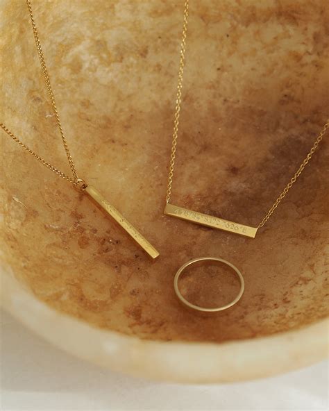 engravable bar necklace 18k gold vermeil kirstin ash australia