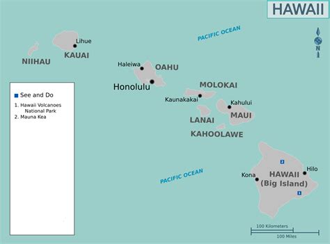 Street, road and tourist map of hawaii. Map of Hawaii (Overview Map) : Worldofmaps.net - online ...