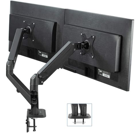 Buy Vivo Articulating Dual 17 To 27 Inch Pneumatic Spring Arm Clamp On
