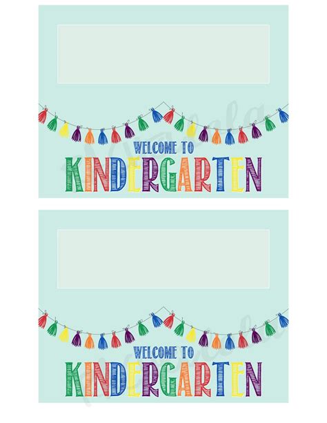 Rainbow Welcome To Kindergarten Printable T Tag Crayon Etsy