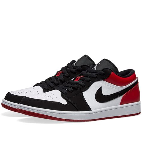The one before the one. Nike Air Jordan 1 Low White, Black & Gym Red | END.