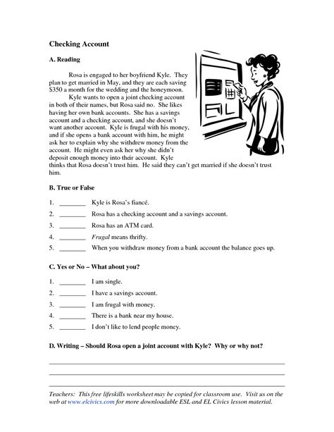 This is reading comprehension, and it is an essential skill for. 12 Best Images of Money Worksheets For ESL Adults - English Money Worksheets, Money Vocabulary ...